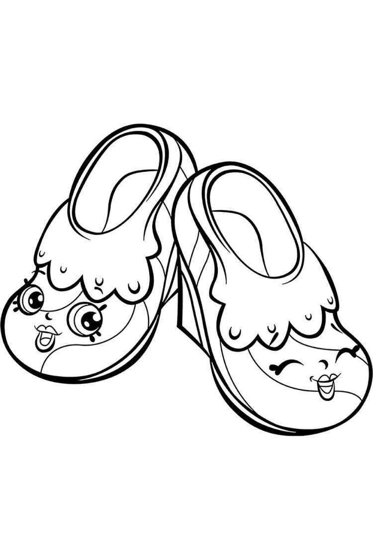 Туфли раскраска для детей