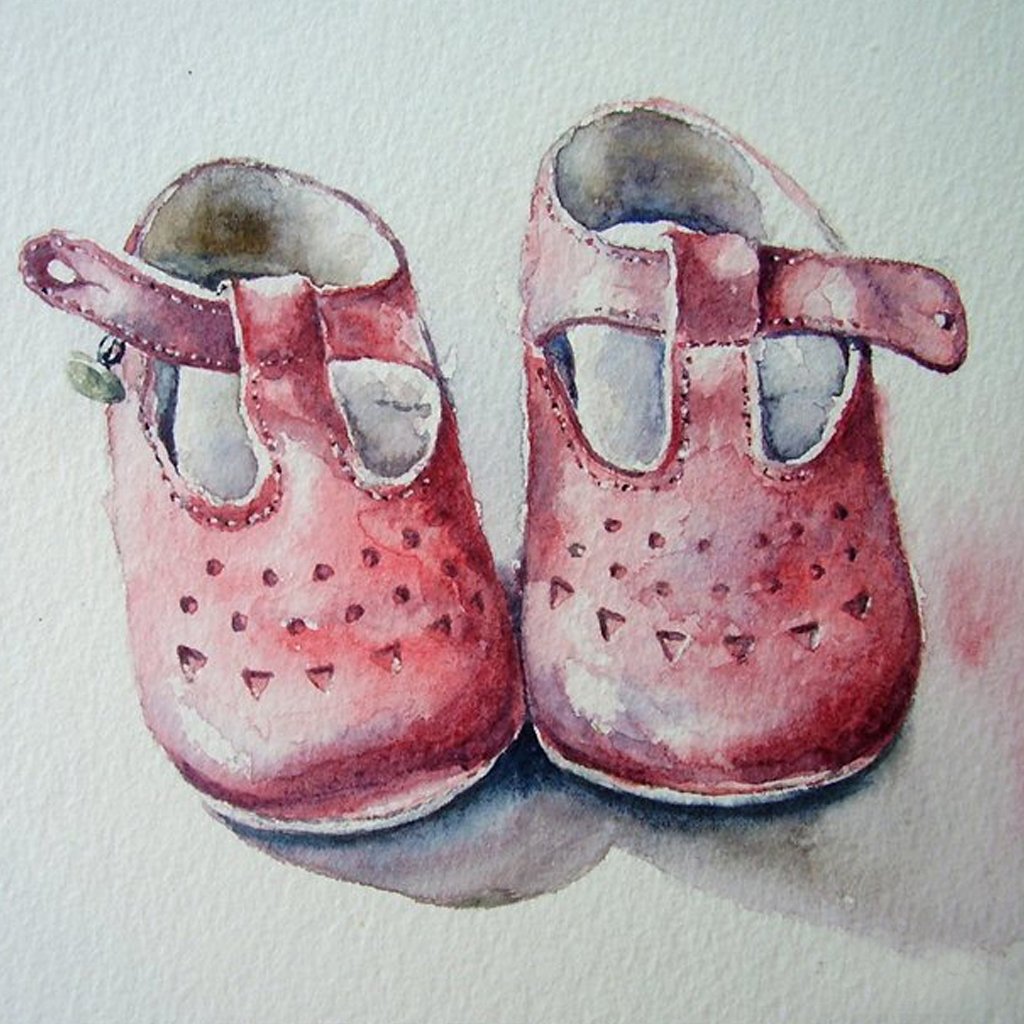Сапожки акварель
