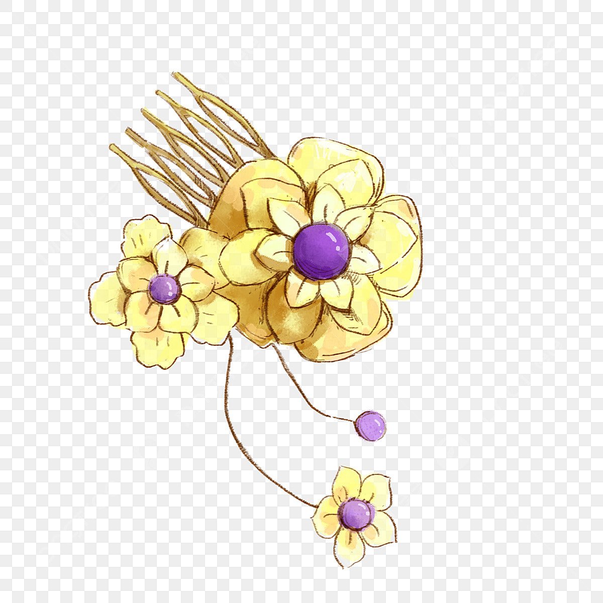 Заколка для волос иллюстрация