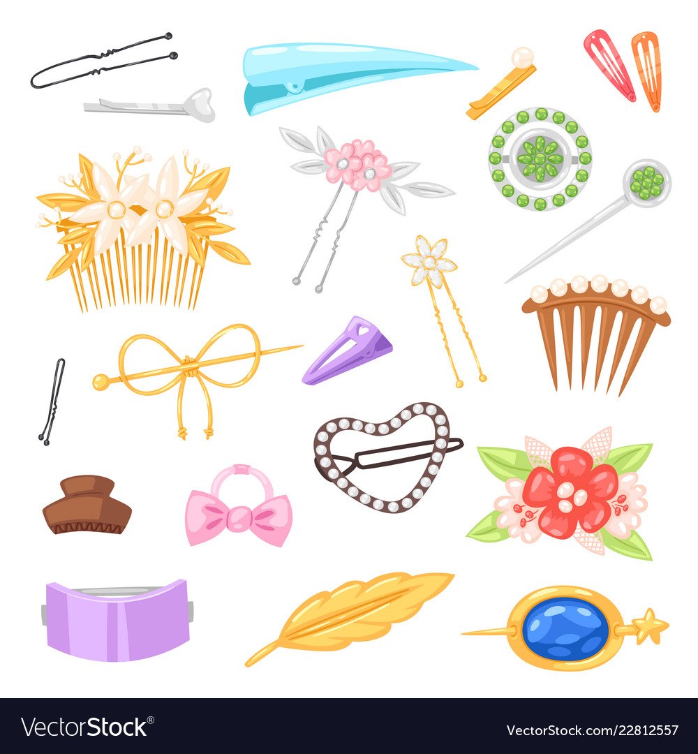 Аксессуары для волос вектор