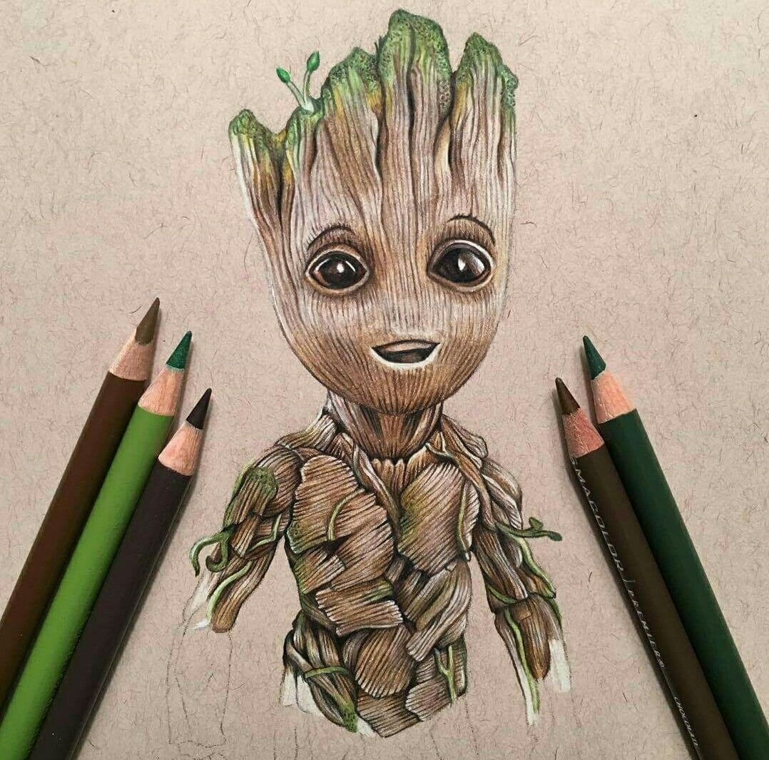 Грут Стражи Галактики рисунок