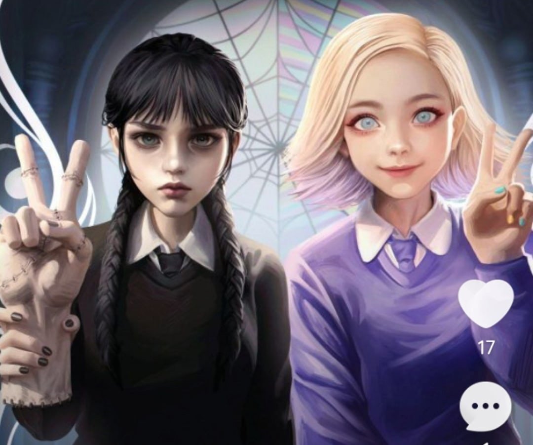 Уэнздей Аддамс арт Готика