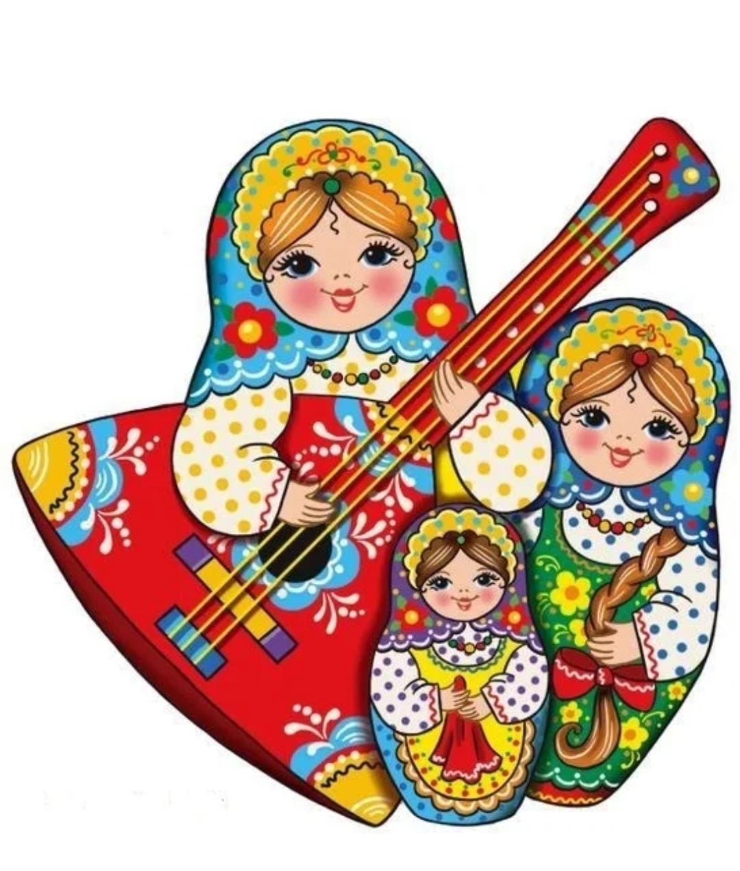 Матрёшки с музыкальными инструментами