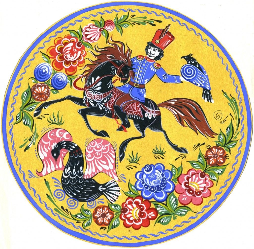 Декоративно прикладное искусство Городецкая роспись