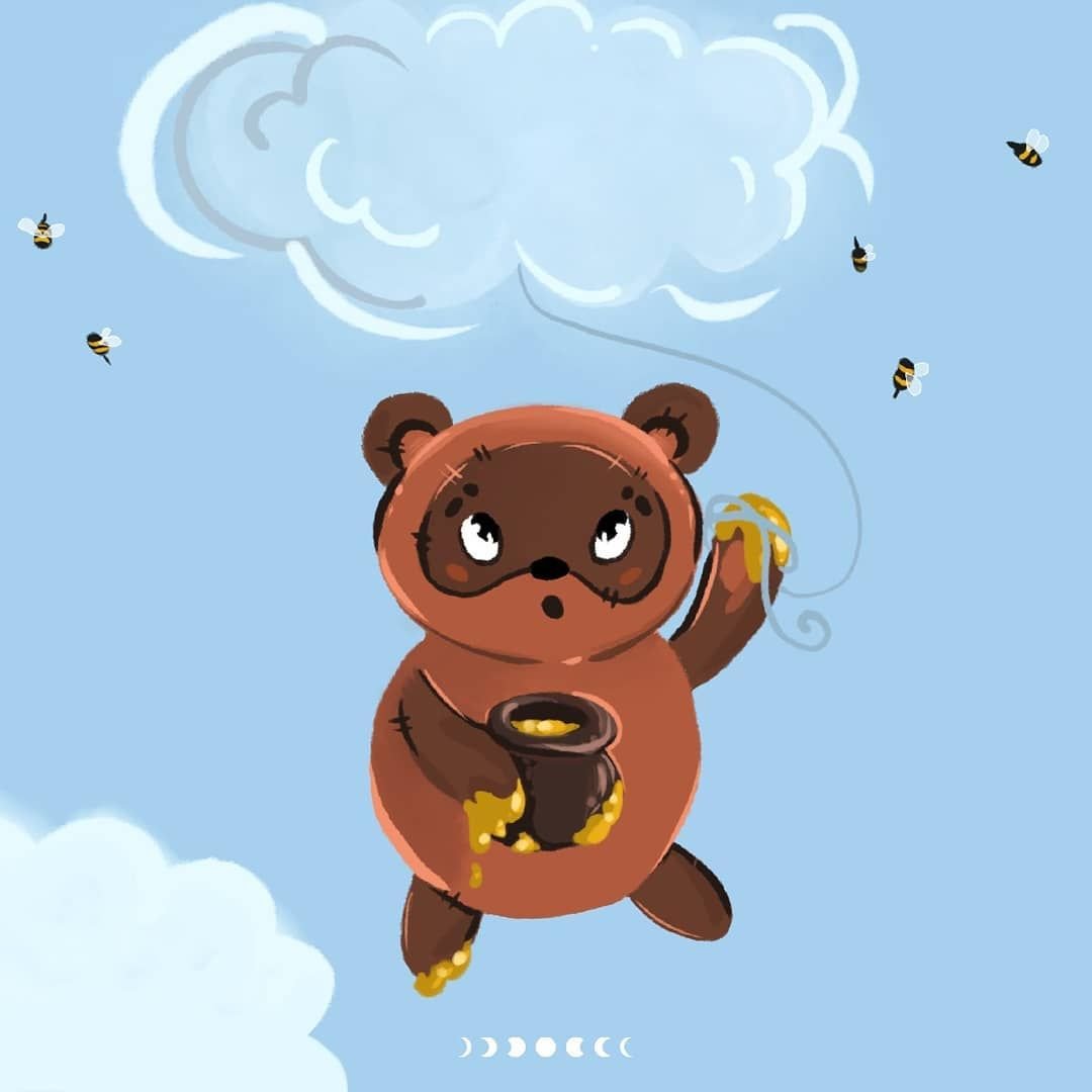 Winnie the Pooh Стикеры телеграмм