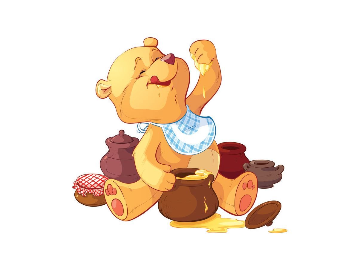 Медведь пьет чай