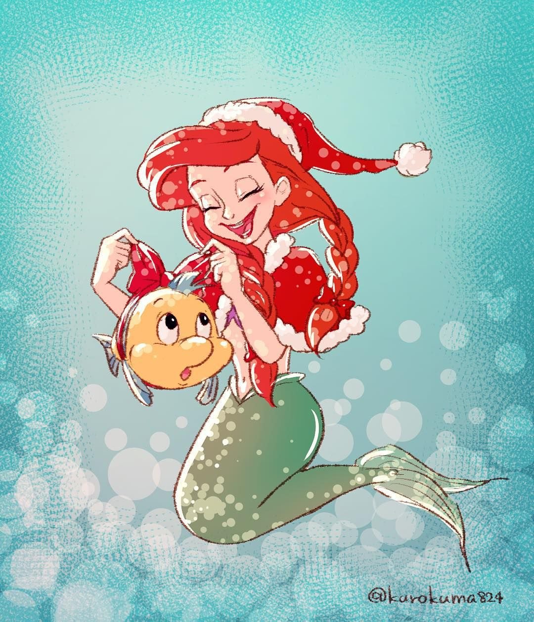 Русалочка Ариэль и Флаундер