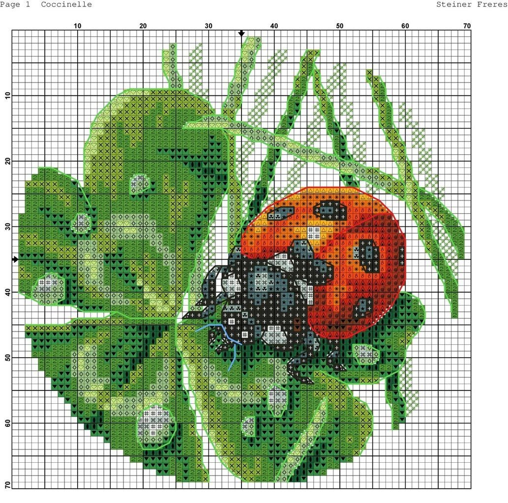 Вышивка крестом розы