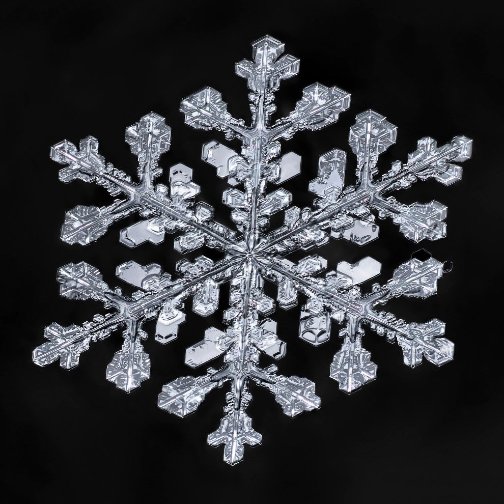 Снежинка вблизи