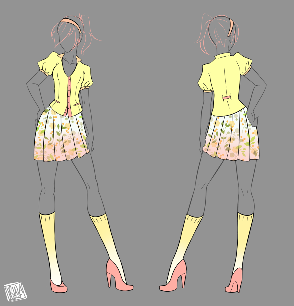 Эскизы одежды аниме