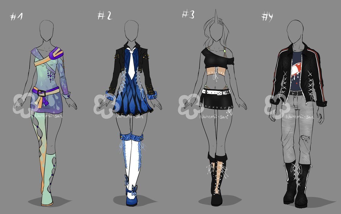Красивая одежда аниме