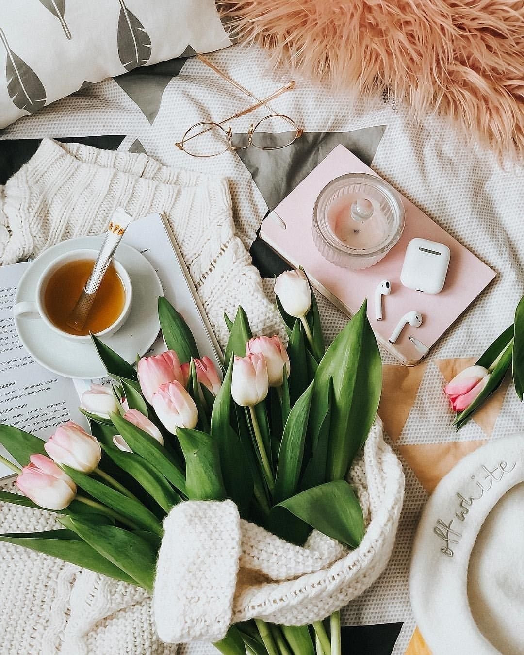 Кофе и цветы