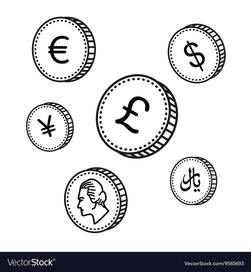 Монеты черно белые