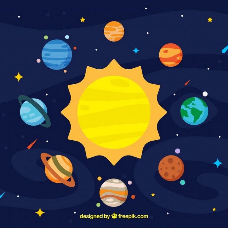 Планеты солнце в векторном