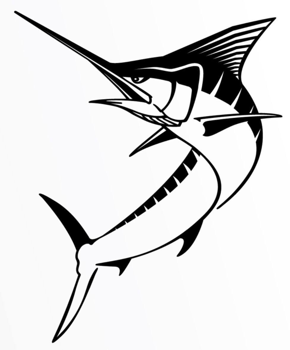Рыба меч рисунок