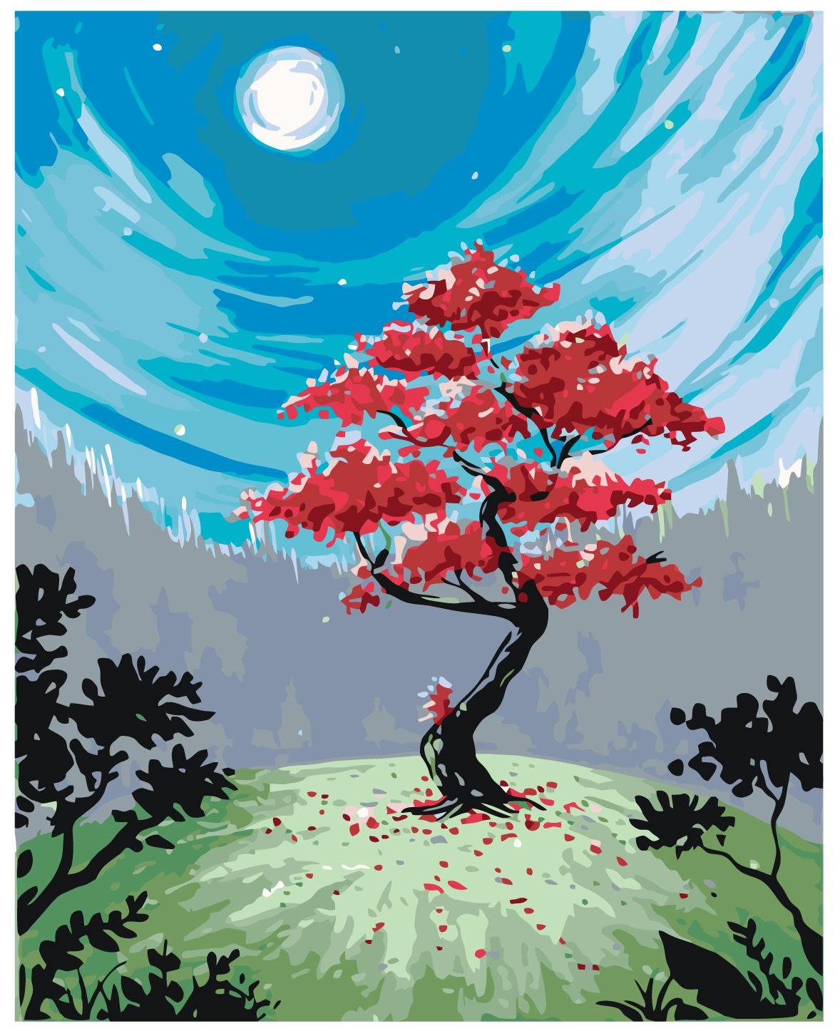 Красивое дерево красками