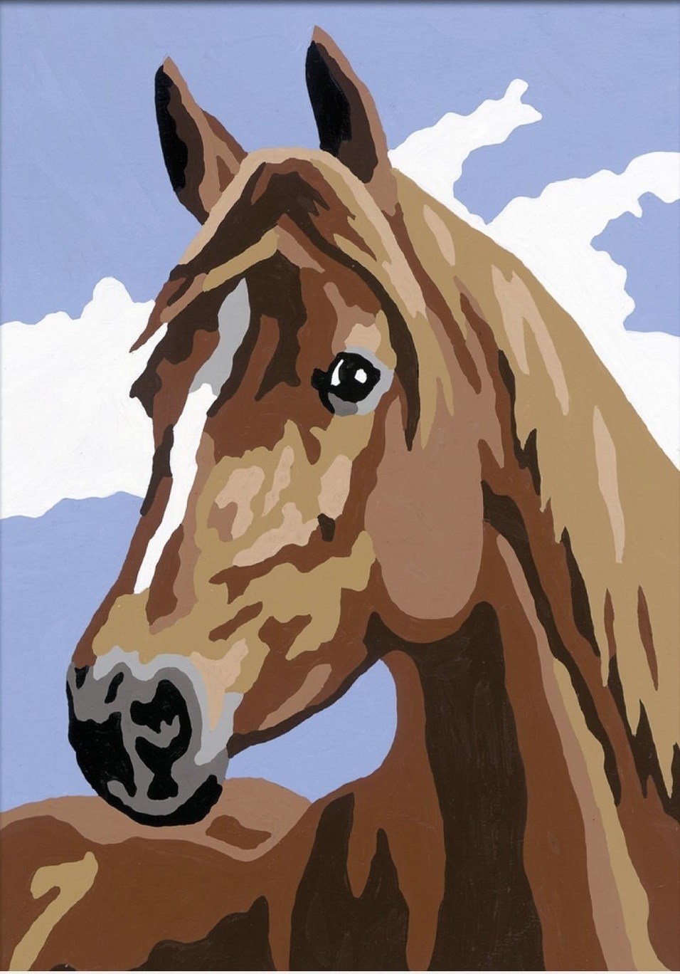 Раскрашивание по номерам лошадь