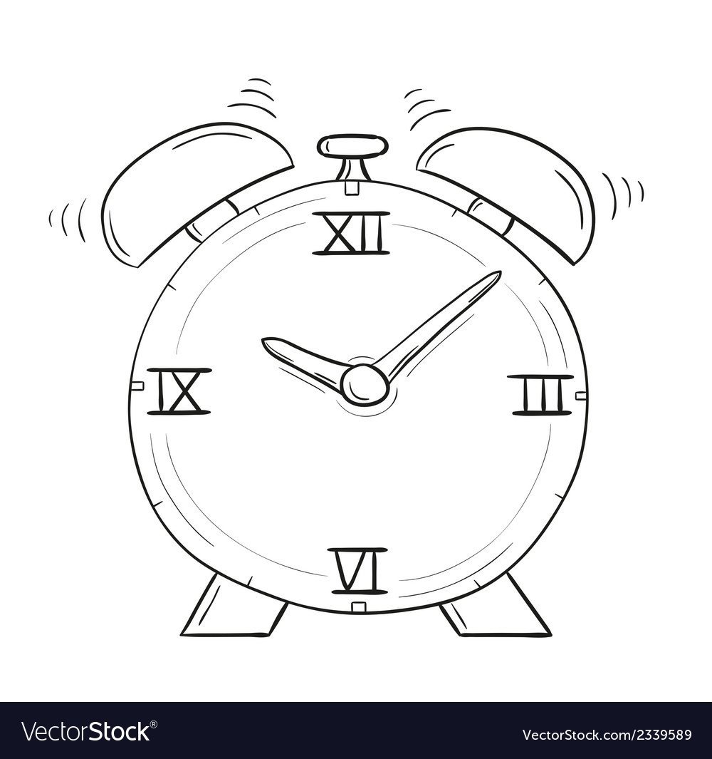 Будильник раскраска