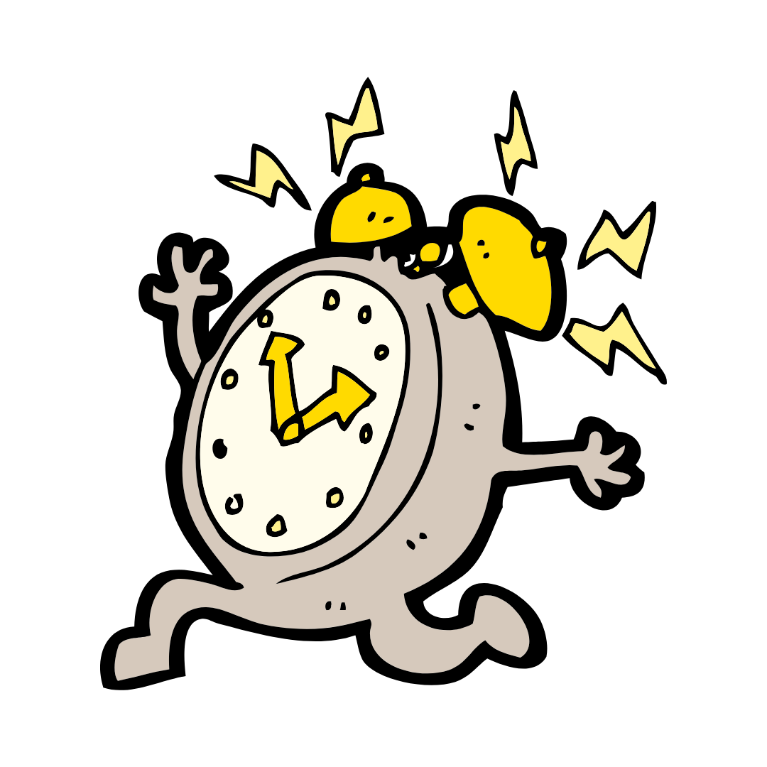 Смешной будильник нарисовать