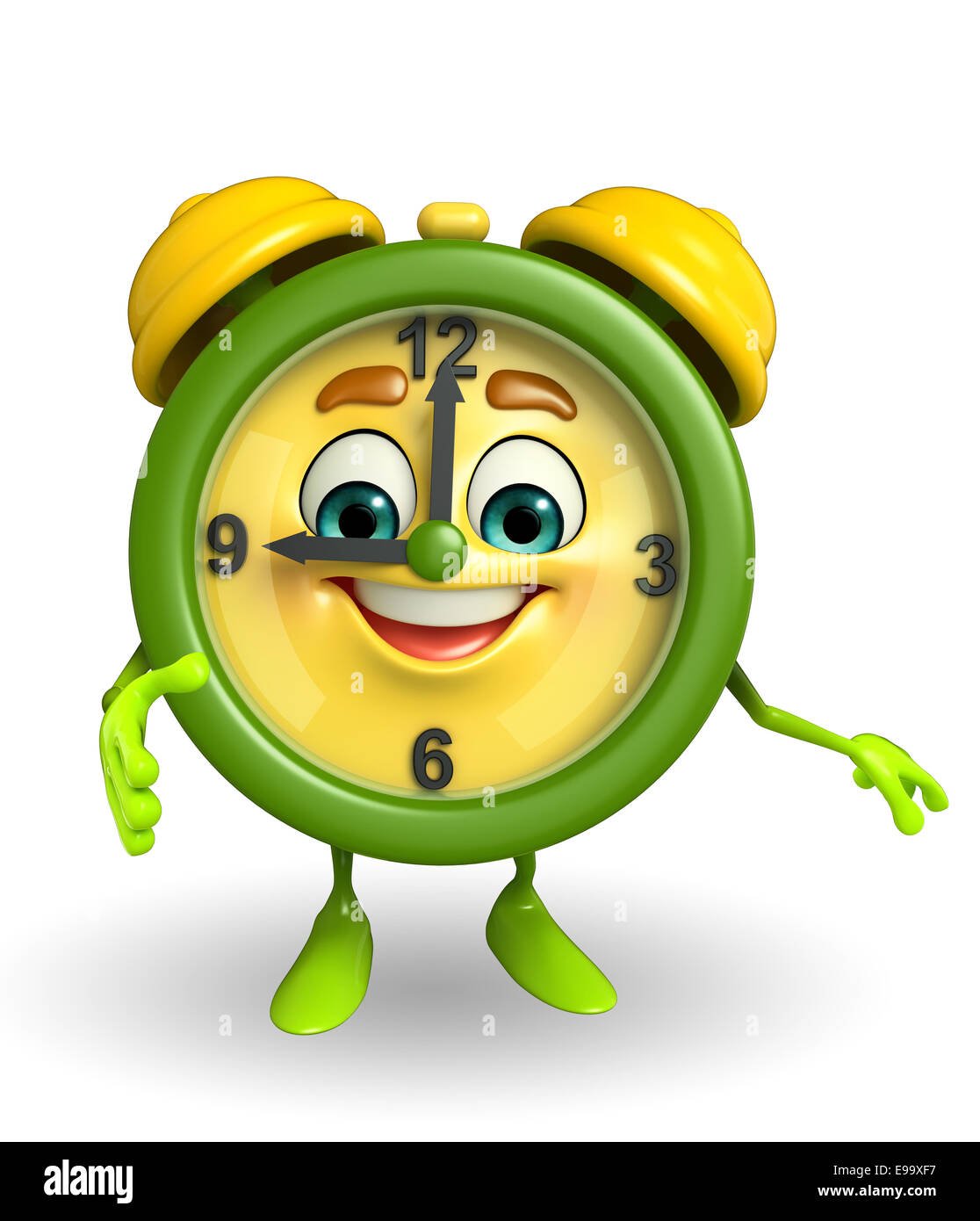 Веселый будильник на прозрачном фоне