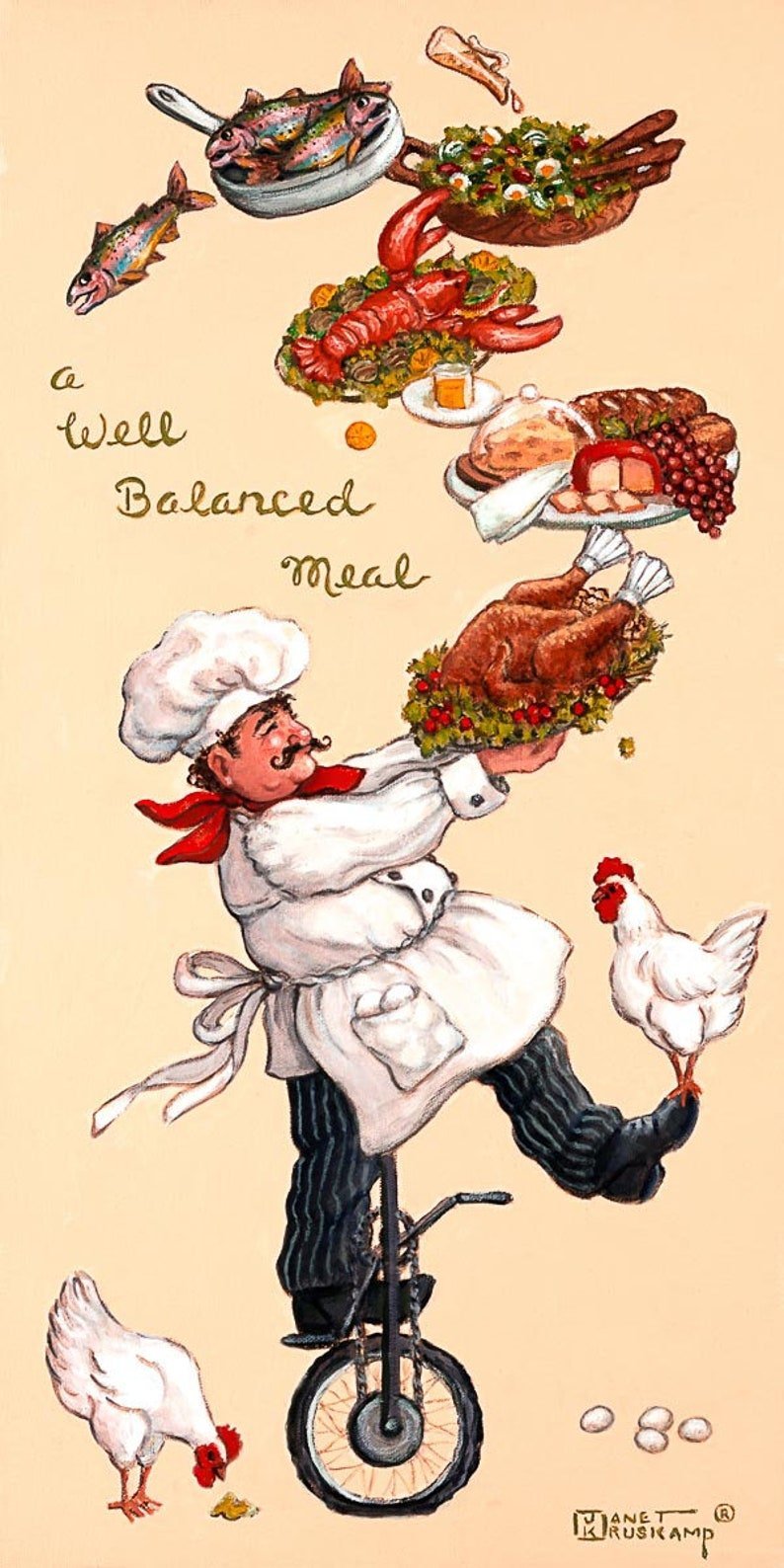 Винтажные открытки с едой