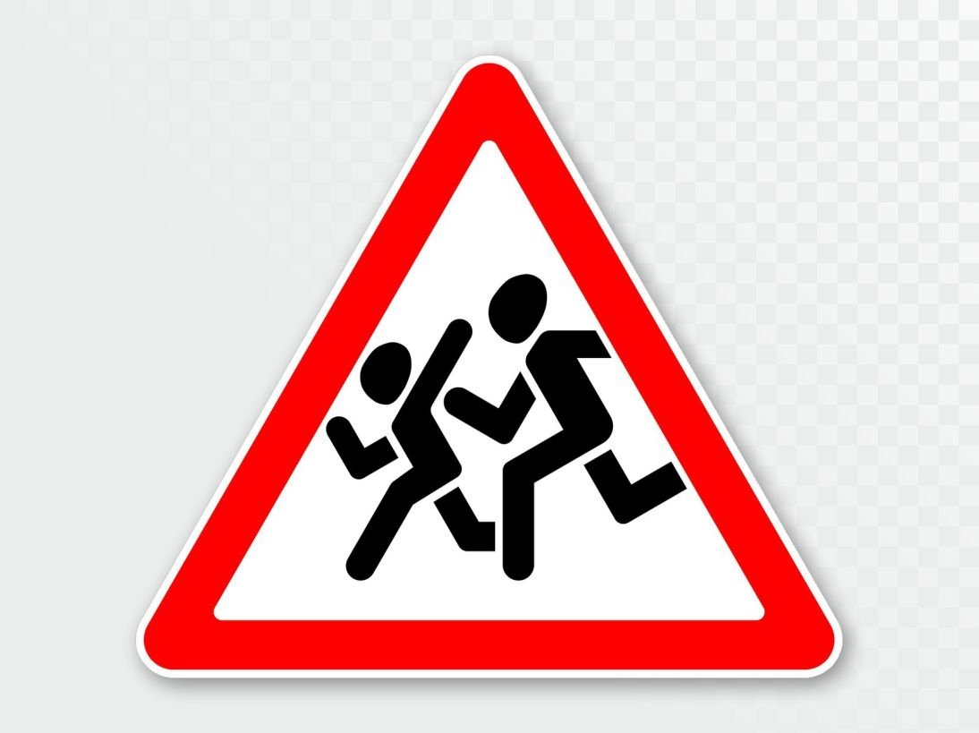 Дорожный знак осторожно дети