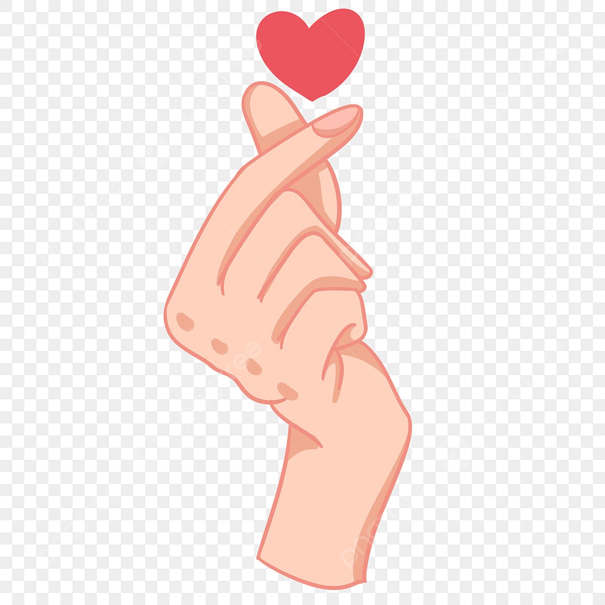 Аниме сердце пальцами