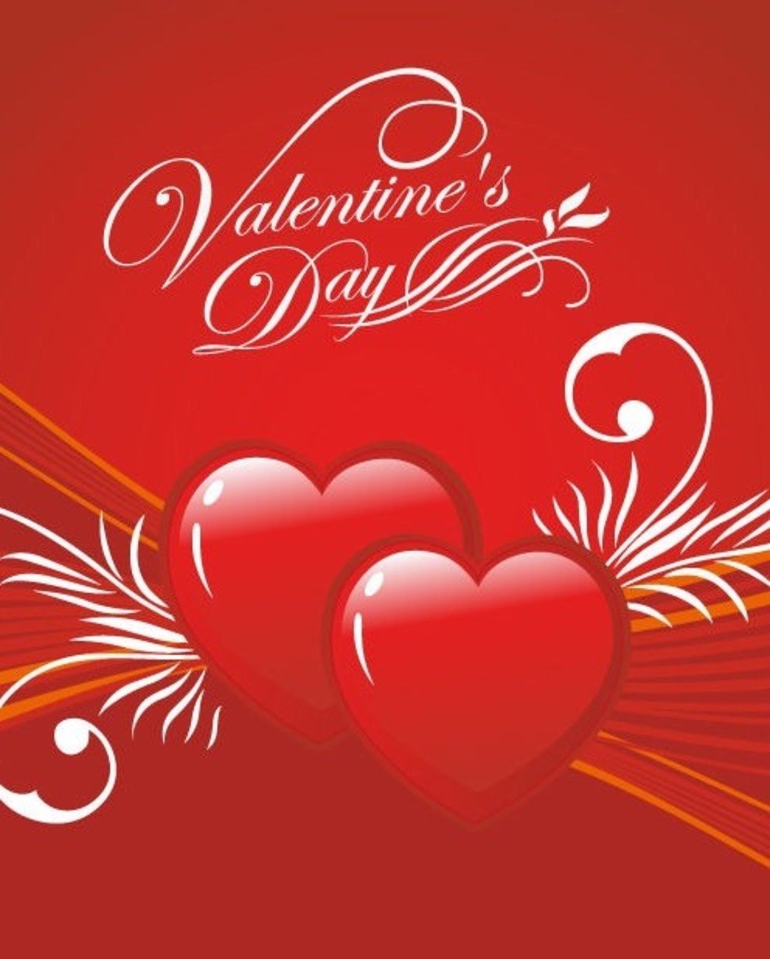 Валентинка с поцелуями