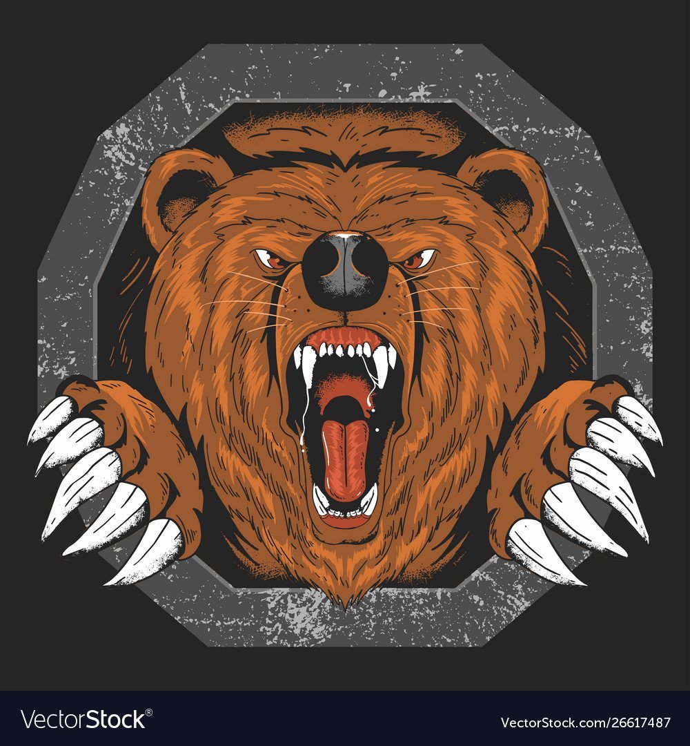 Голова медведя арт