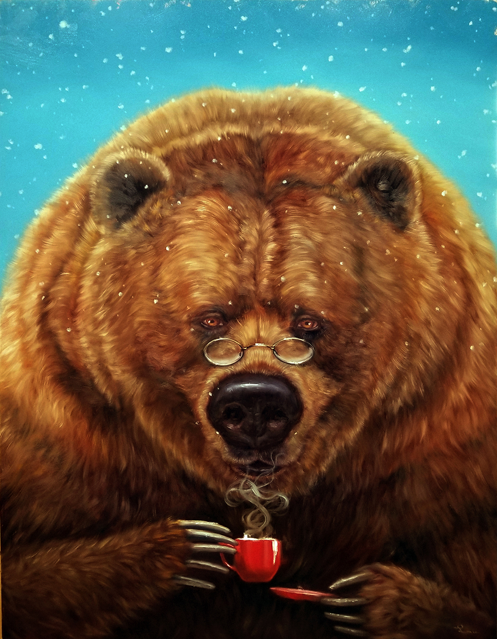 Злой медведь мультяшный