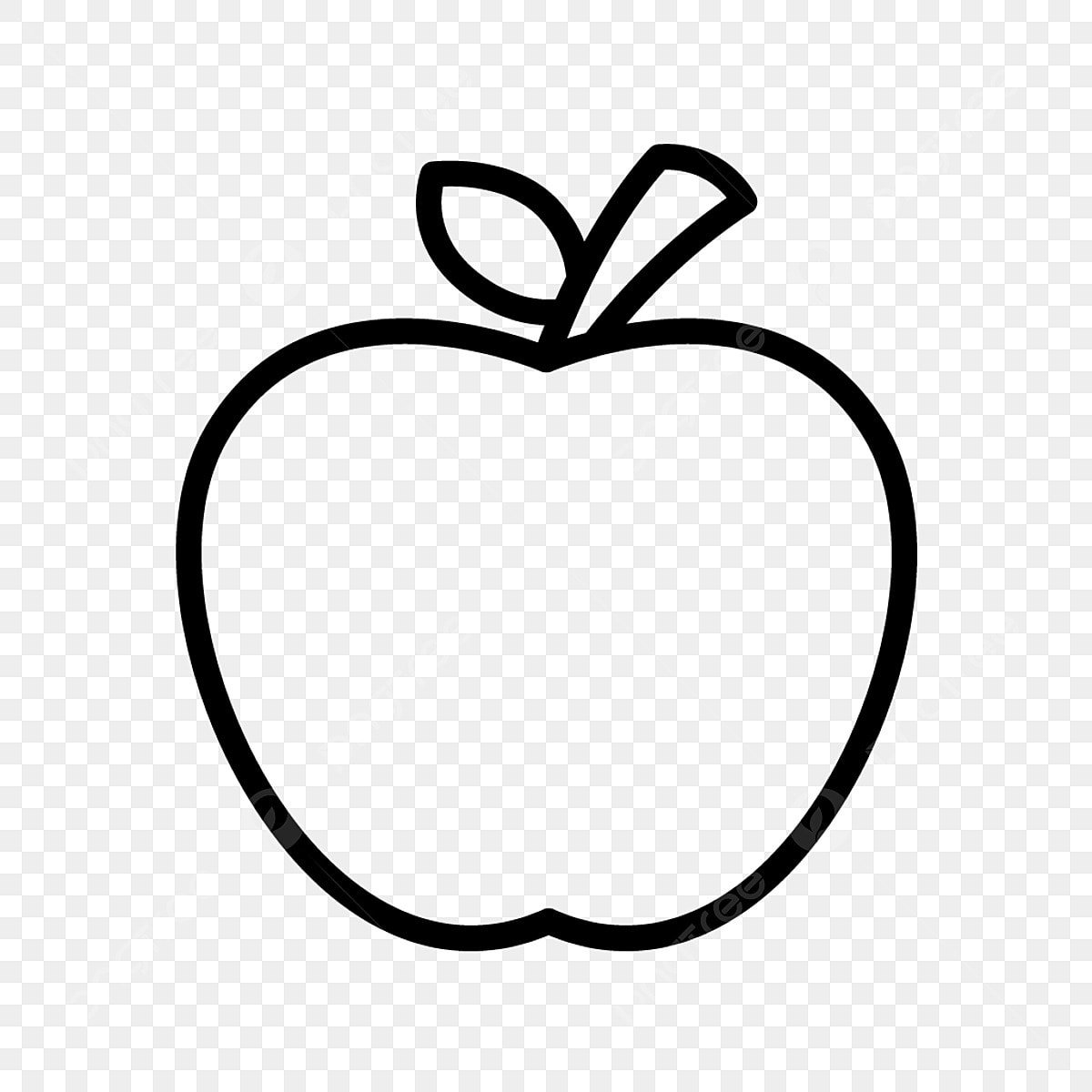Яблоко вектор чб
