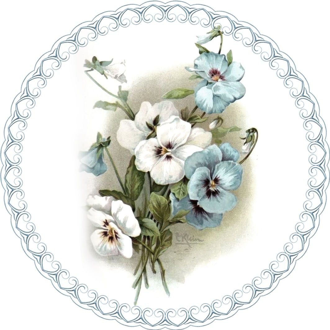 Анютины глазки для декупажа