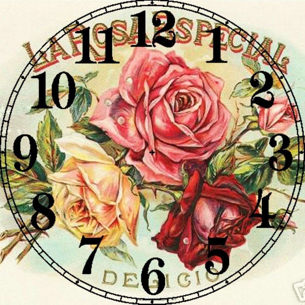 Распечатка для декупажа часы и циферблаты