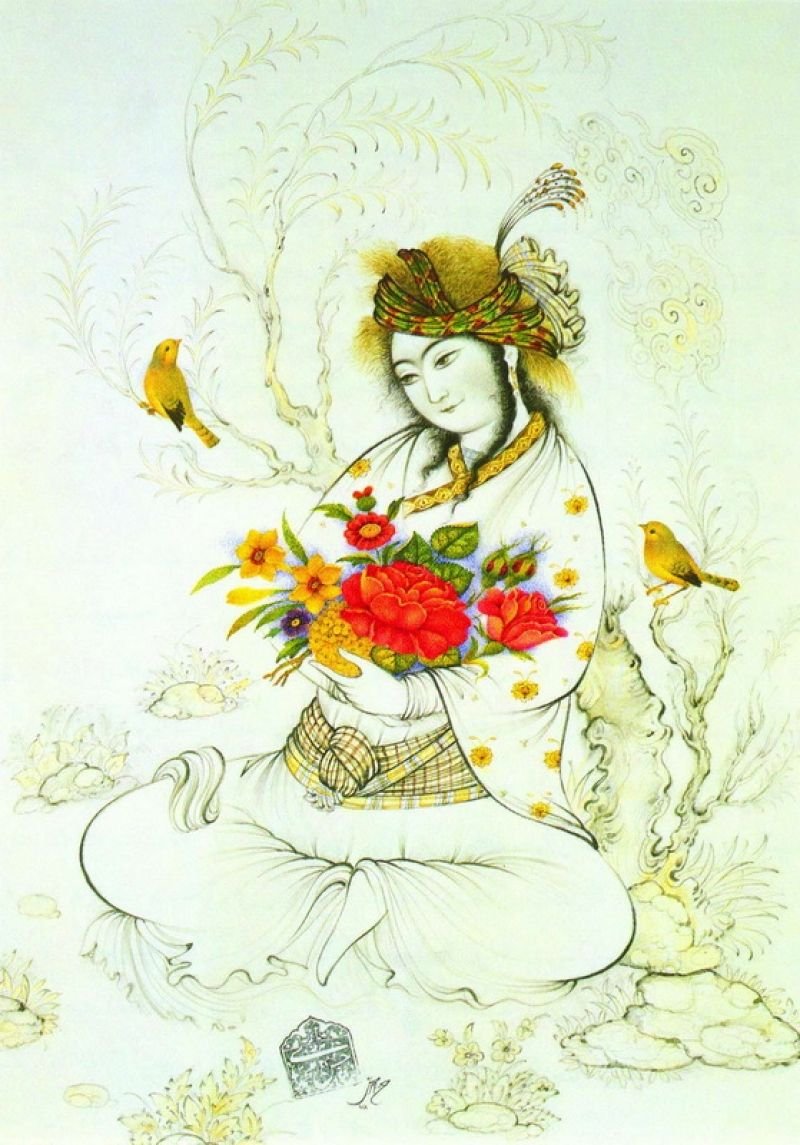 Персидская миниатюра Баядерка