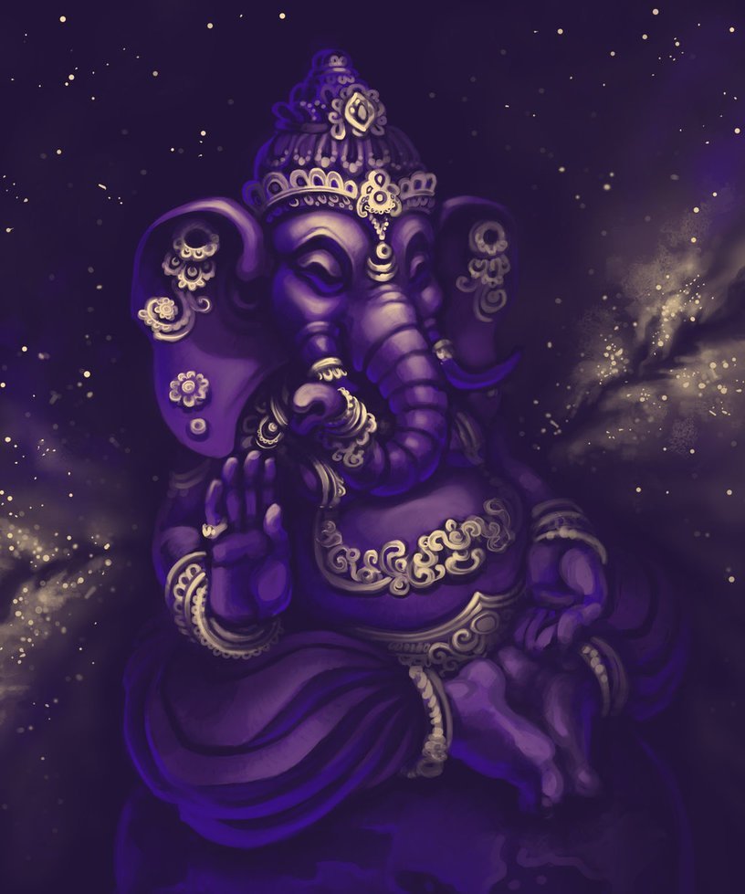 Ганеша фиолетовый