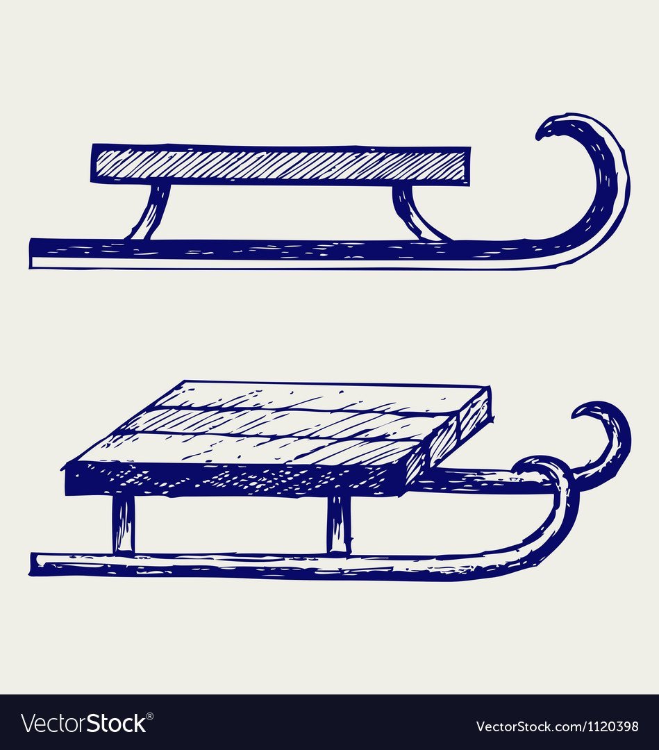 Девочка катается на санках