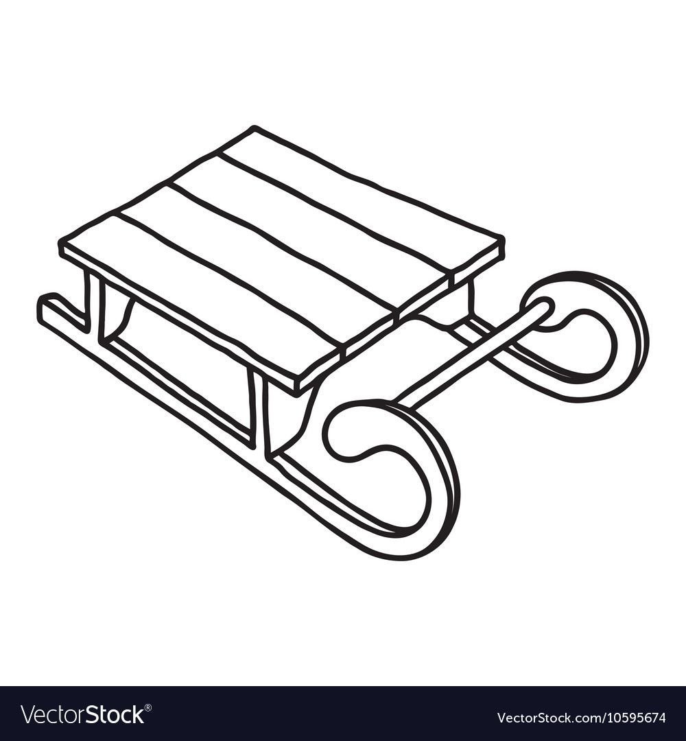 Санки рисунок