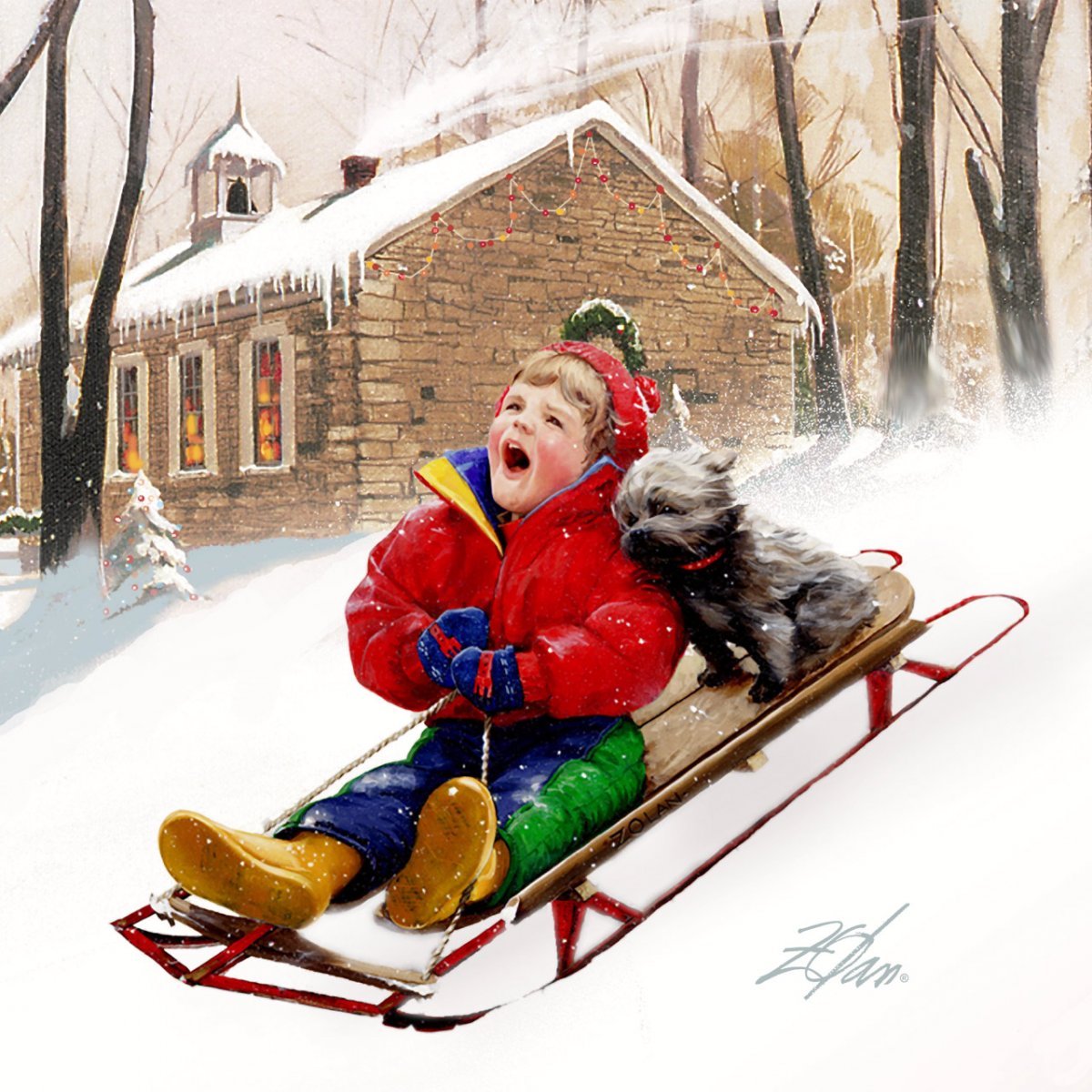 Санки картинка для детей