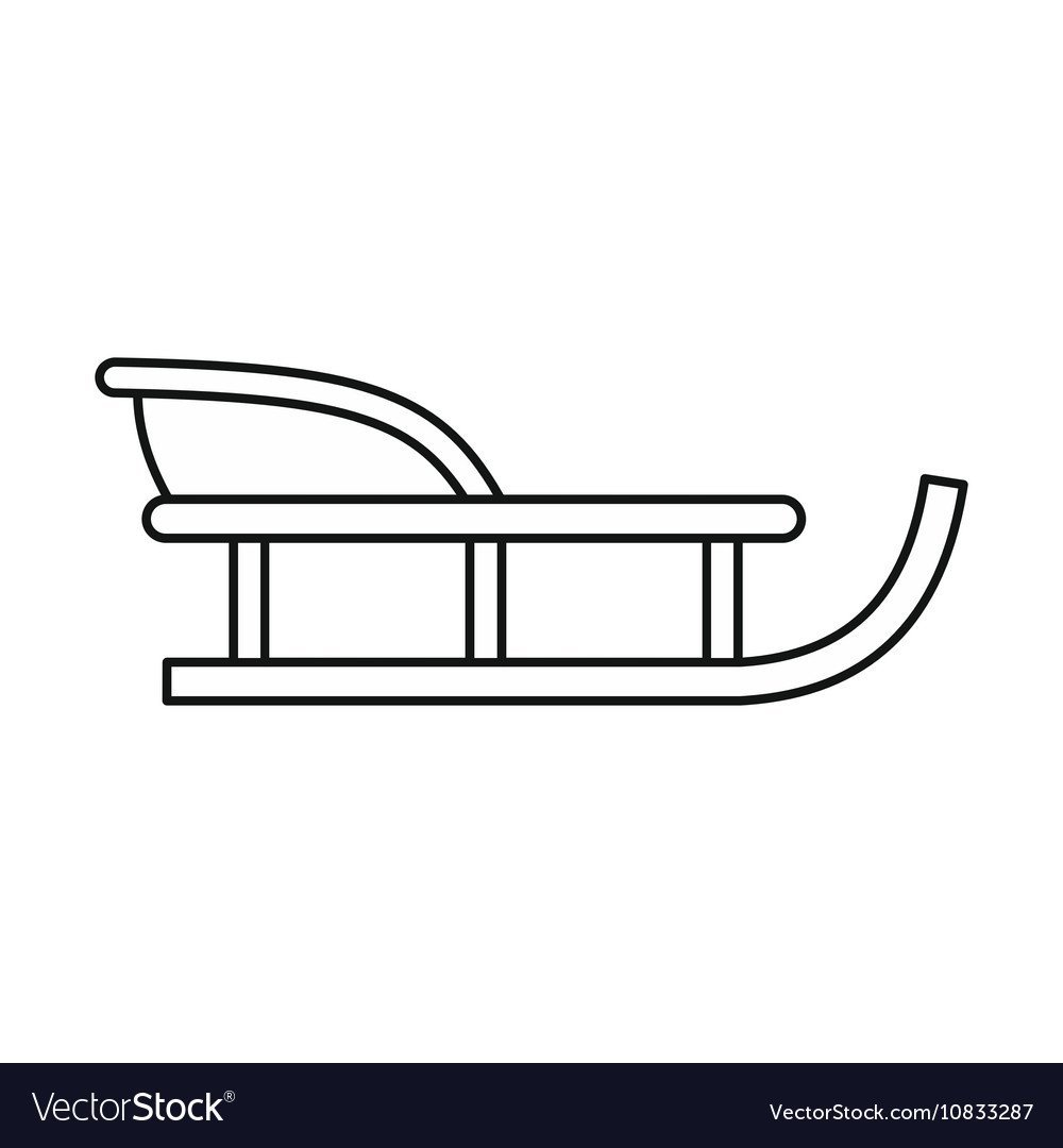 Санки иллюстрация