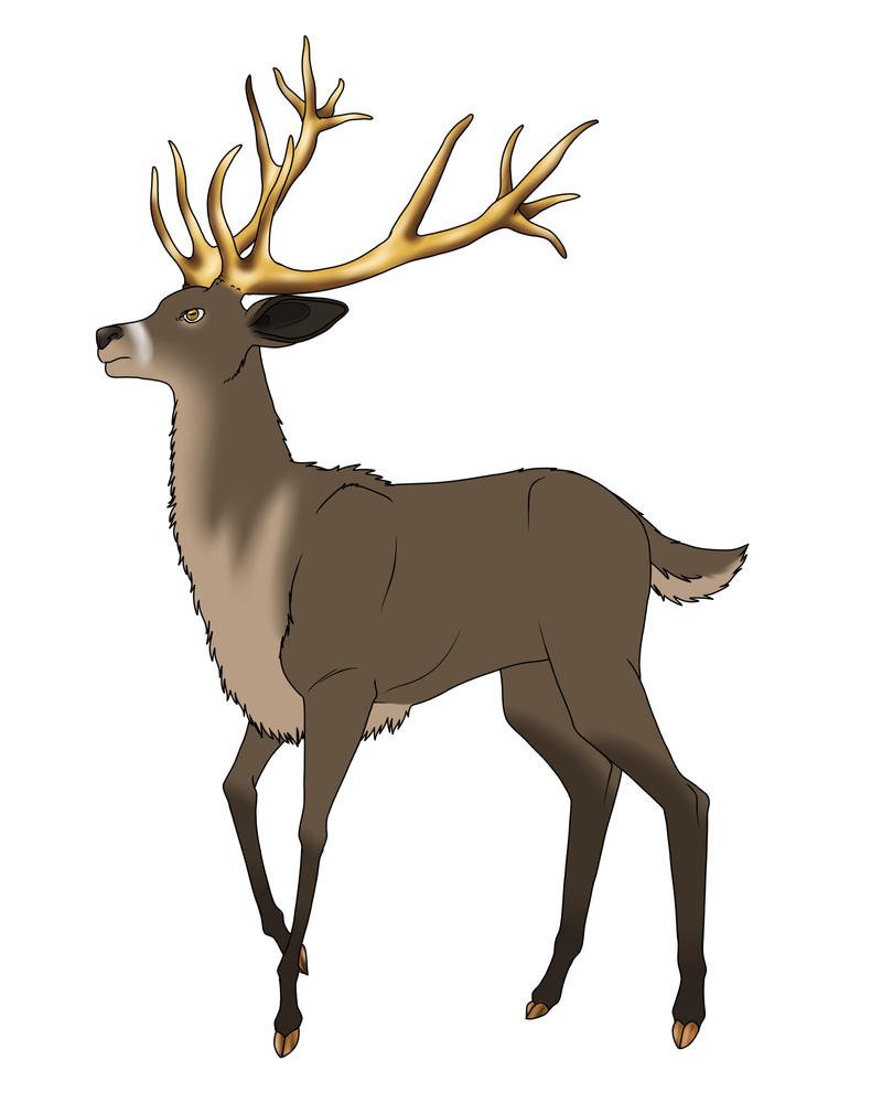 Рисунок Керинейской лани