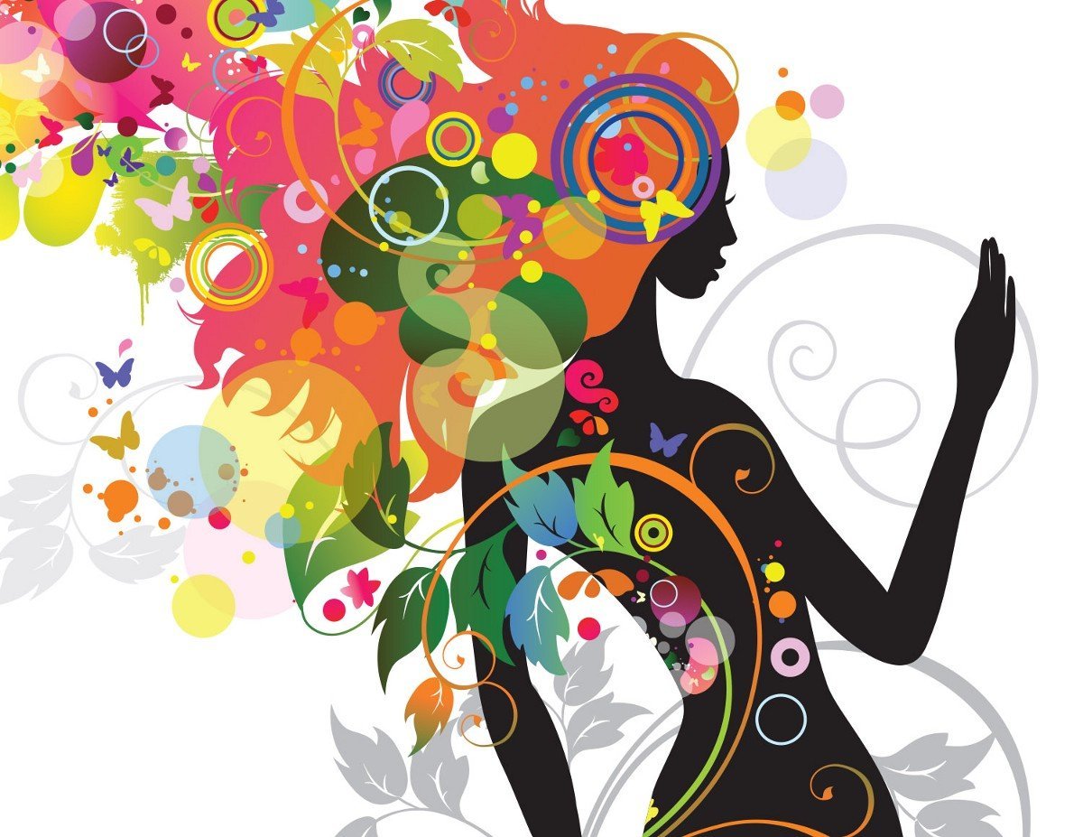 Разноцветные силуэты