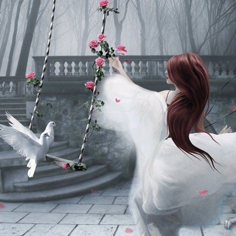 Девушка с голубем