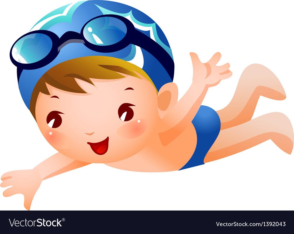 Мальчик плывет