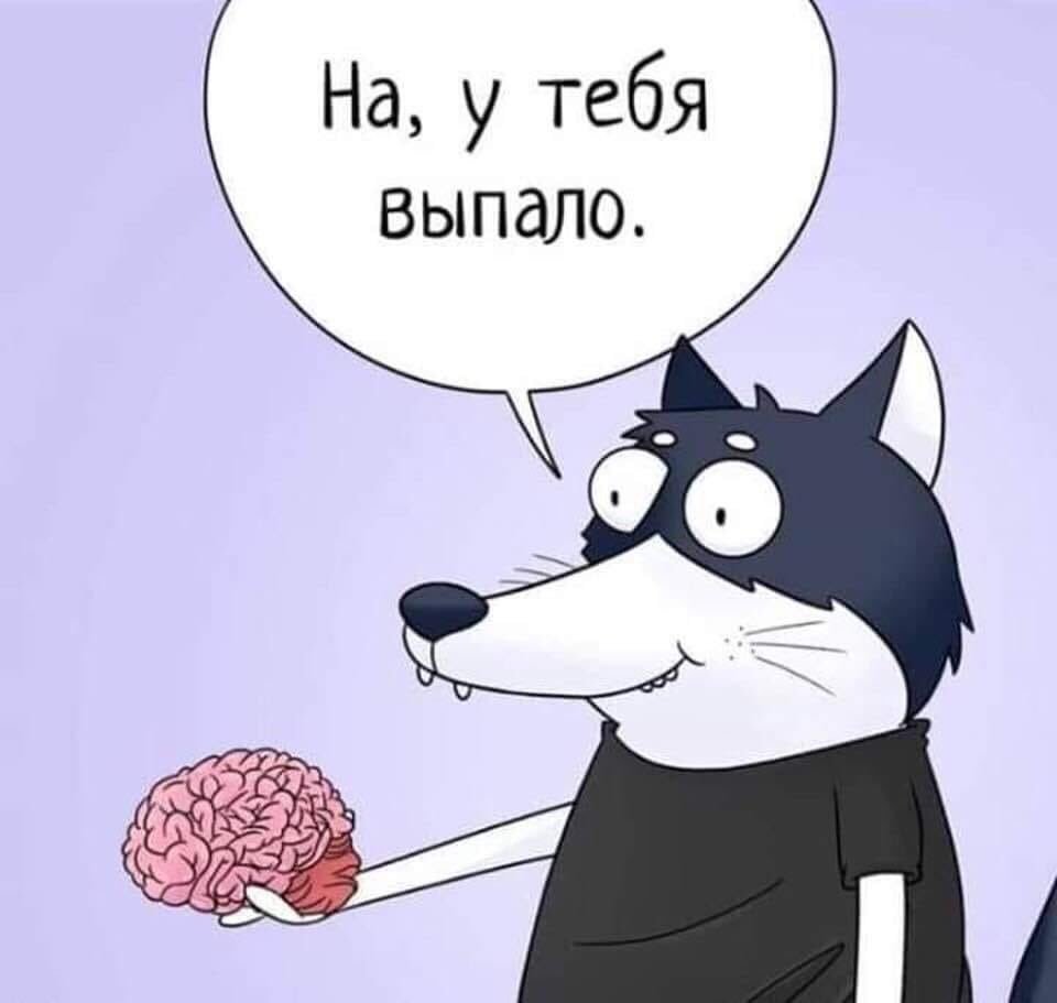 На у тебя выпало мозг