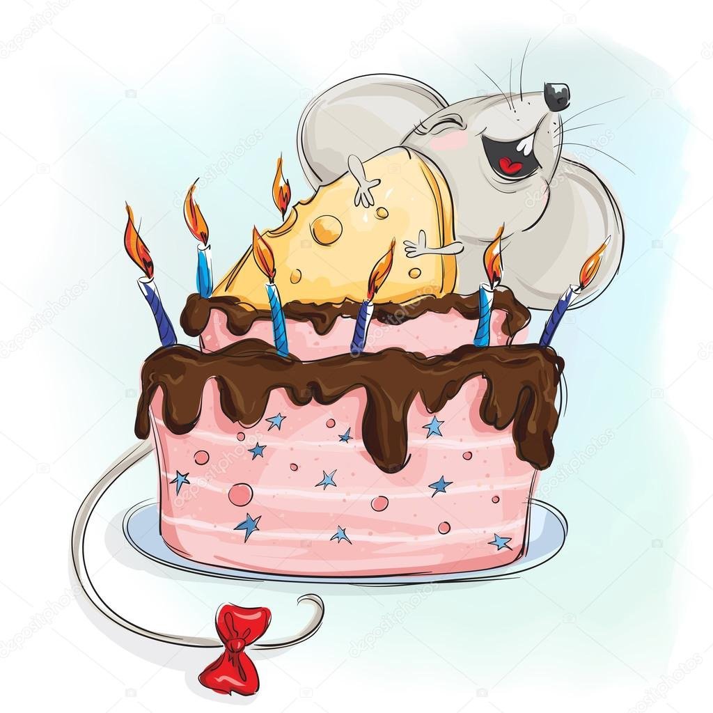 Торт с мышонком