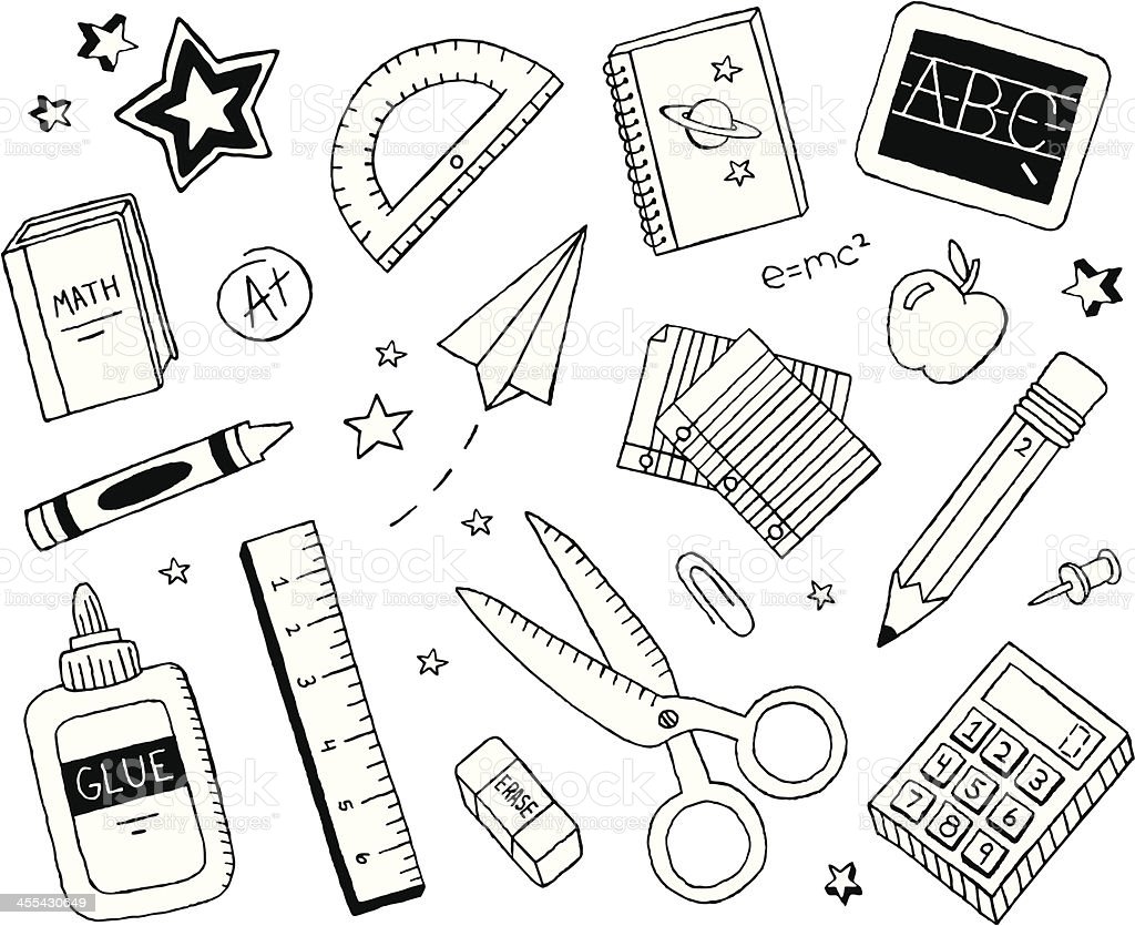 Школьные принадлежности для распечатки