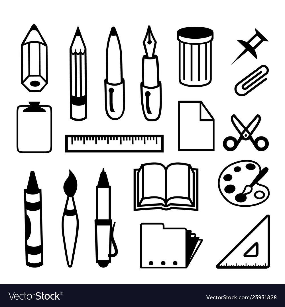 Школьная канцелярия значок