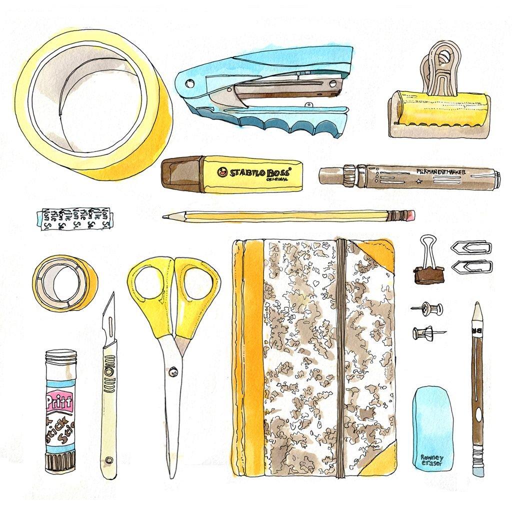 Скетч канцелярия