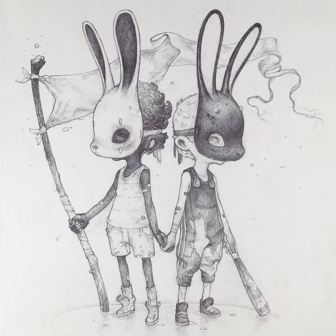 Рисунок кролика для срисовки