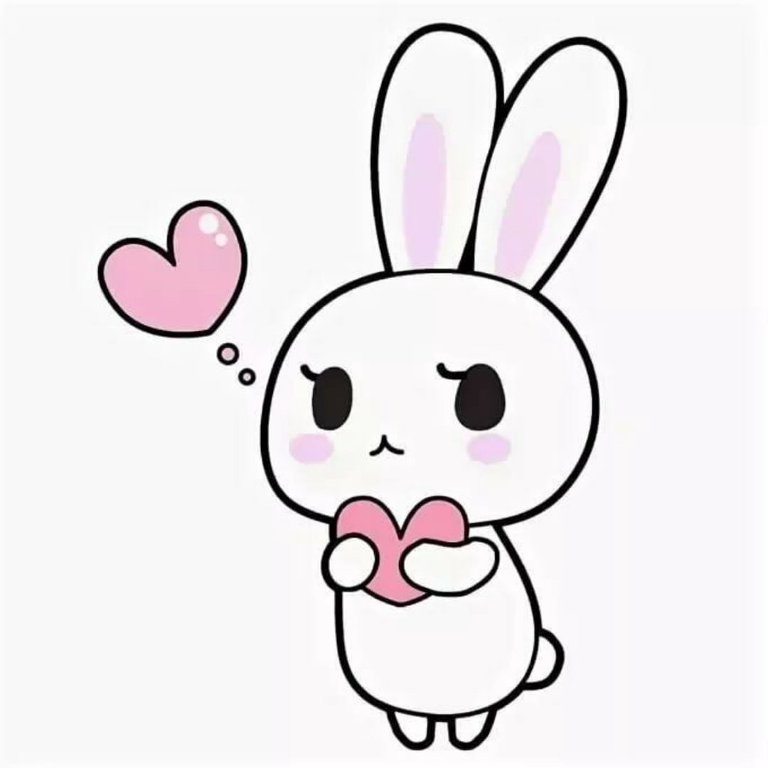 Кролик рисунок контур из сегментов